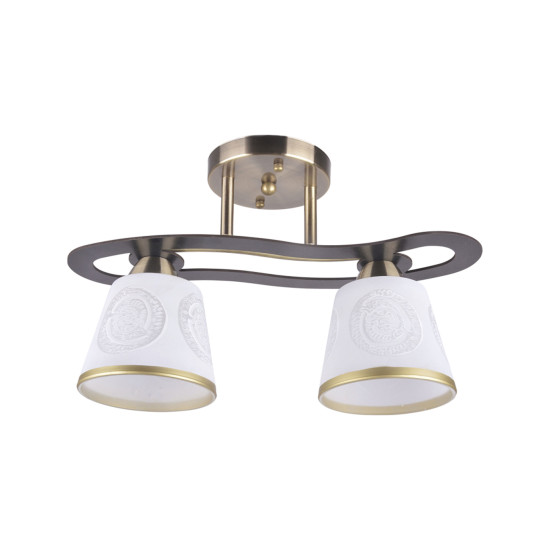 Klausen Alba 2 antik bronz-barna mennyezeti lámpa (LY-3181) E27 2 izzós IP20