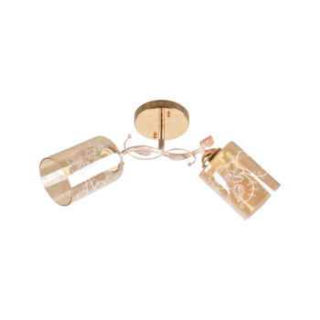 Klausen Alka 2 arany-borostyán mennyezeti lámpa (LY-3359) E27 2 izzós IP20