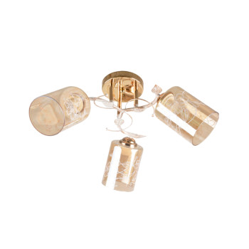 Klausen Alka 3 arany-borostyán mennyezeti lámpa (LY-3360) E27 3 izzós IP20