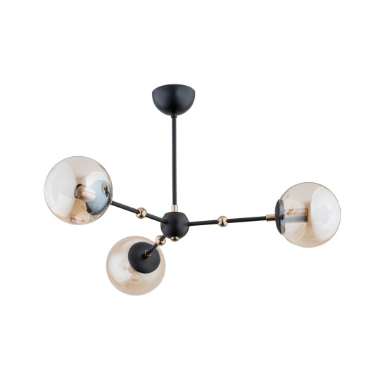 Klausen Arms 3 fekete csillár (KL103016) E14 3 izzós IP20