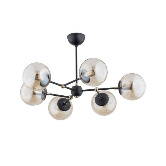 Klausen Arms 6 fekete csillár (KL106011) E14 6 izzós IP20