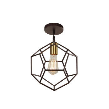 Klausen Atom PL1 fekete mennyezeti lámpa (KL6335) E27 1 izzós IP20