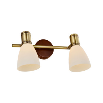 Klausen Bistro AP2 barna-sárgaréz falikar (KL6214) E14 2 izzós IP20