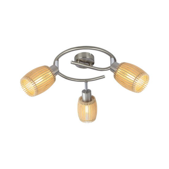 Klausen Blind PL3 nikkel mennyezeti lámpa (KL163000) E14 3 izzós IP20