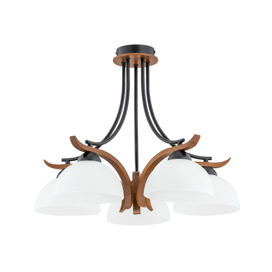 Klausen Bran 5 barna-fekete csillár (KL105007) E27 5 izzós IP20