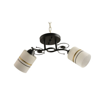 Klausen Certis PL2 fekete mennyezeti lámpa (KL100043) E27 2 izzós IP20