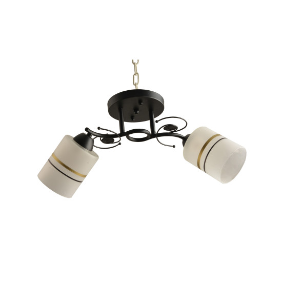 Klausen Certis PL2 fekete mennyezeti lámpa (KL100043) E27 2 izzós IP20