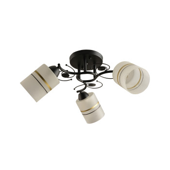 Klausen Certis PL3 fekete mennyezeti lámpa (KL100044) E27 3 izzós IP20