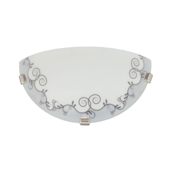 Klausen Cezar D300/2 fehér-szürke fali lámpa (KL6022) E27 1 izzós IP20