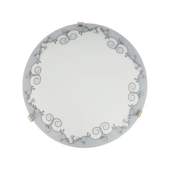 Klausen Cezar D300 fehér-szürke mennyezeti lámpa (KL6023) E27 1 izzós IP20