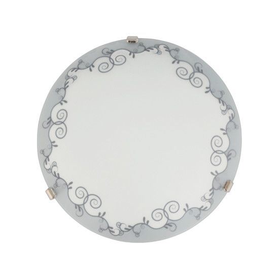 Klausen Cezar D300 fehér-szürke mennyezeti lámpa (KL6023) E27 1 izzós IP20