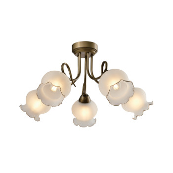 Klausen Columbine 5 antik bronz mennyezeti lámpa (KL105004) E27 5 izzós IP20