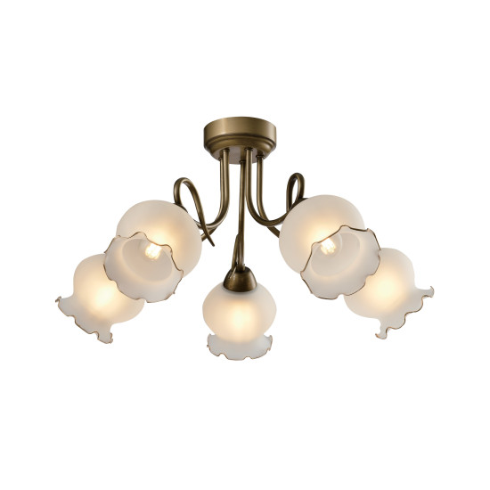 Klausen Columbine 5 antik bronz mennyezeti lámpa (KL105004) E27 5 izzós IP20