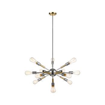 Klausen Comet 12 króm függesztett lámpa (109000) E27 12 izzós IP20