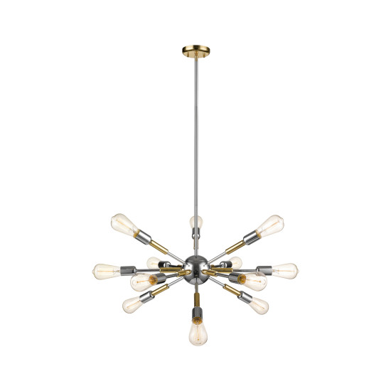 Klausen Comet 12 króm függesztett lámpa (109000) E27 12 izzós IP20