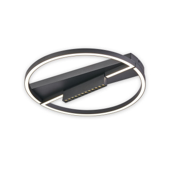 Klausen Core R fekete LED mennyezeti lámpa (KL151092) LED 1 izzós IP20