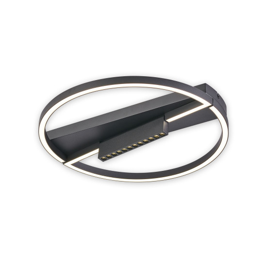 Klausen Core R fekete LED mennyezeti lámpa (KL151092) LED 1 izzós IP20