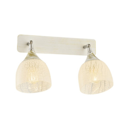 Klausen Crack AP2 fehér-arany falikar (KL6615) E27 2 izzós IP20