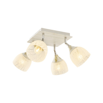 Klausen Crack PL4 fehér-arany mennyezeti lámpa (KL6617) E27 4 izzós IP20