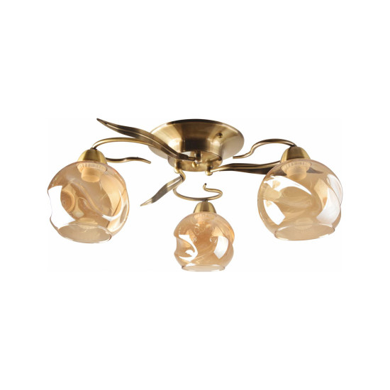 Klausen Crinkle 3 antik bronz mennyezeti lámpa (LY-3437) E27 3 izzós IP20