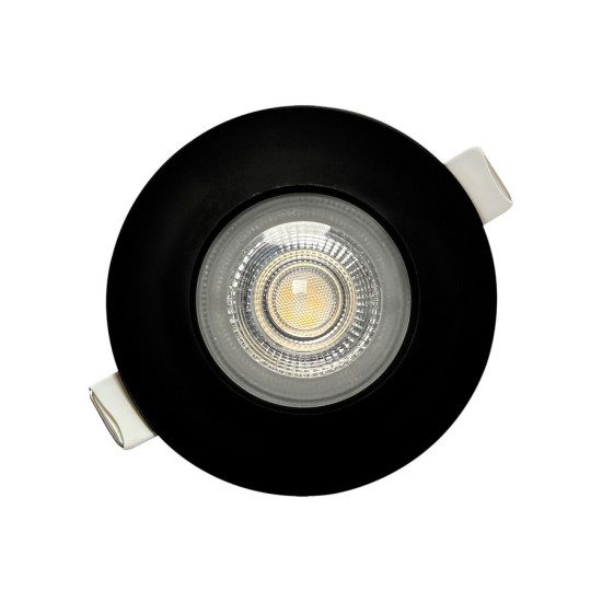 Klausen Down B fekete fürdőszobai LED mennyezeti spotlámpa (KL171004) LED 1 izzós IP44