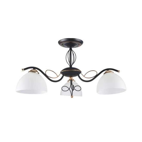 Klausen Eloro 3 fekete-arany mennyezeti lámpa (LY-3197) E27 3 izzós IP20