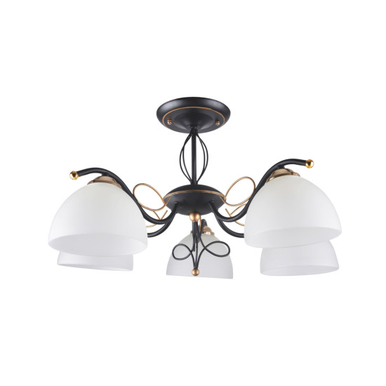 Klausen Eloro 5 fekete-arany mennyezeti lámpa (LY-3198) E27 5 izzós IP20