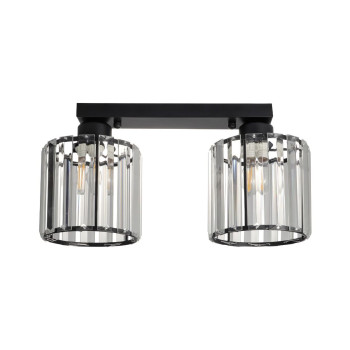 Klausen Esra PL2 fekete mennyezeti lámpa (KL151104) E27 2 izzós IP20