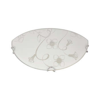 Klausen Fiori D300/2 fehér-króm fali lámpa (KL8020) E27 1 izzós IP20