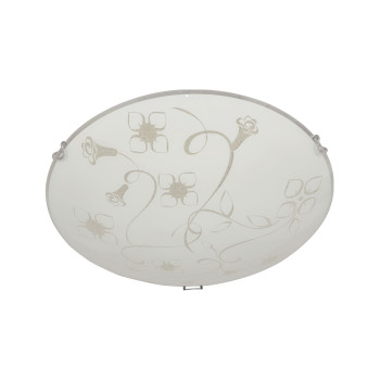 Klausen Fiori D400 fehér-króm mennyezeti lámpa (KL8022) E27 2 izzós IP20