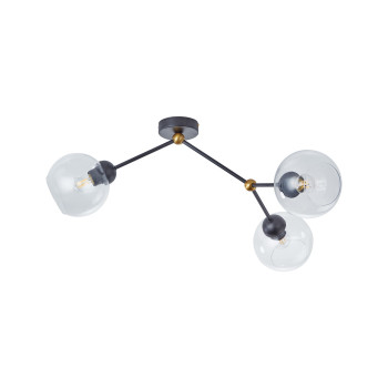 Klausen Flavor 3 fekete-arany mennyezeti lámpa (KL103018) E27 3 izzós IP20
