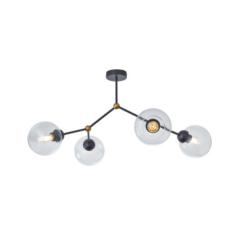 Klausen Flavor 4 fekete-arany mennyezeti lámpa (KL104008) E27 4 izzós IP20