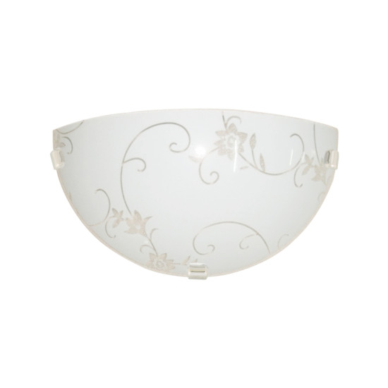 Klausen Floro 1/2 fehér-króm fali lámpa (LY-6017) E27 1 izzós IP20