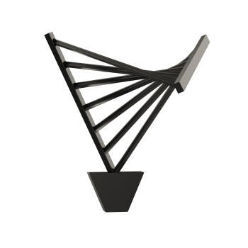 Klausen Fluctus AP1 fekete LED fali lámpa (141019) LED 1 izzós IP20