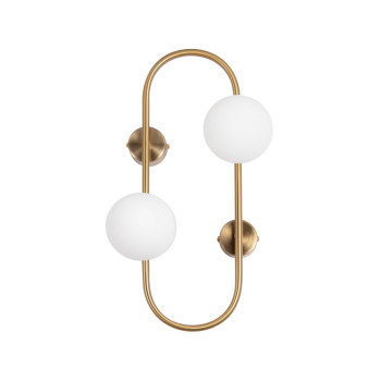 Klausen Galilei AP2 sárgaréz fali lámpa (101023) G9 2 izzós IP20