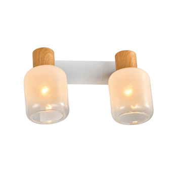 Klausen Gentle AP2 fehér-natúr falikar (KL162016) E27 2 izzós IP20