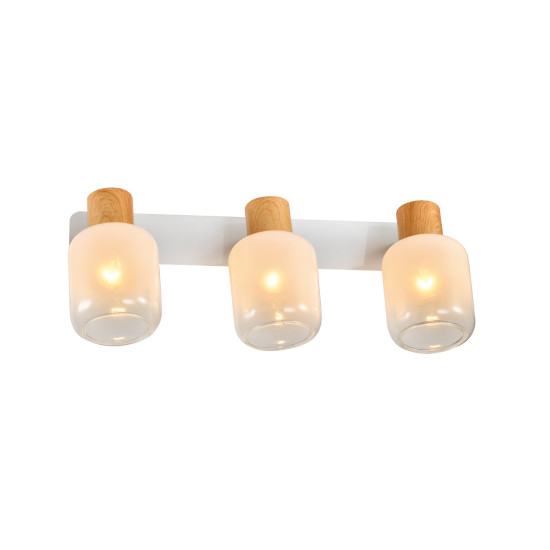 Klausen Gentle PL3 fehér-natúr falikar (KL163015) E27 3 izzós IP20