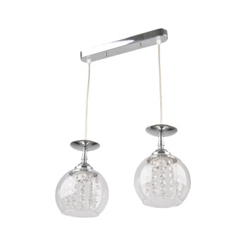 Klausen Glass SP2 króm függesztett lámpa (LY-3316) E27 2 izzós IP20