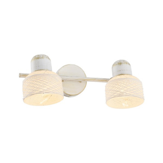 Klausen Grass AP2 fehér-arany falikar (KL6621) E27 2 izzós IP20