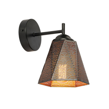 Klausen Hexa AP1 fekete falikar (KL101047) E27 1 izzós IP20