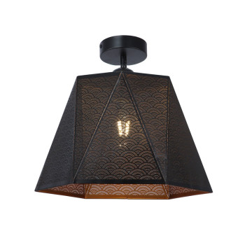 Klausen Hexa PL1 fekete mennyezeti lámpa (KL100047) E27 1 izzós IP20