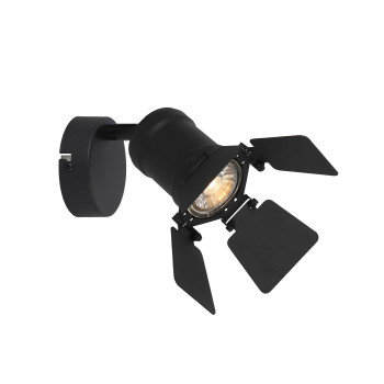Klausen Hook AP1 fekete fali spotlámpa (KL161018) GU10 1 izzós IP20