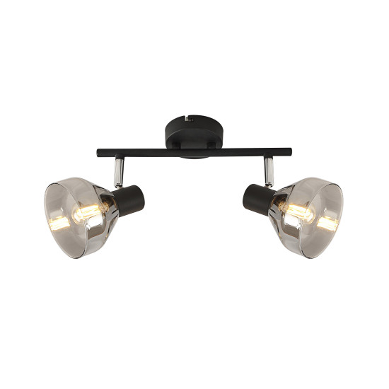 Klausen Intim AP2 fekete mennyezeti lámpa (KL162004) E14 2 izzós IP20