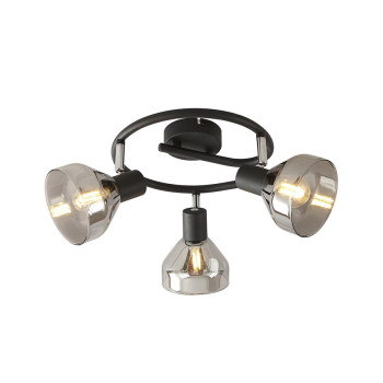 Klausen Intim PL3 fekete mennyezeti lámpa (KL163003) E14 3 izzós IP20