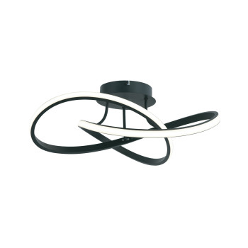 Klausen Intrigue PL1 fekete LED mennyezeti lámpa (KL140020) LED 1 izzós IP20