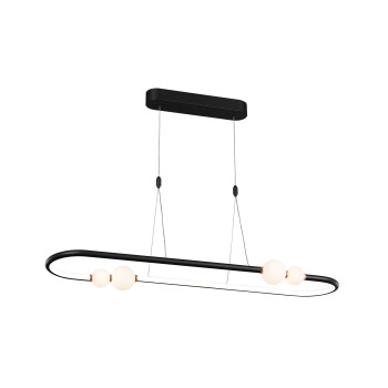 Klausen Juniper matt fekete LED függesztett lámpa (142037) LED 1 izzós IP20