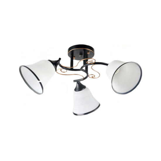 Klausen Kami 3 fekete-arany mennyezeti lámpa (LY-3355) E27 3 izzós IP20