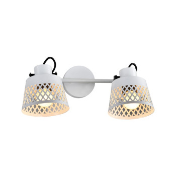 Klausen Karo AP2 fehér fali lámpa (KL162017) E27 2 izzós IP20