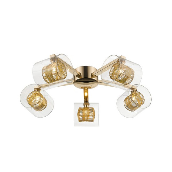 Klausen Klass PL5 arany mennyezeti lámpa (140010) G9 5 izzós IP20