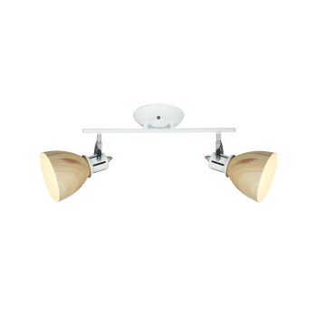 Klausen Krater AP2 fehér-natúr mennyezeti lámpa (KL162009) E27 2 izzós IP20